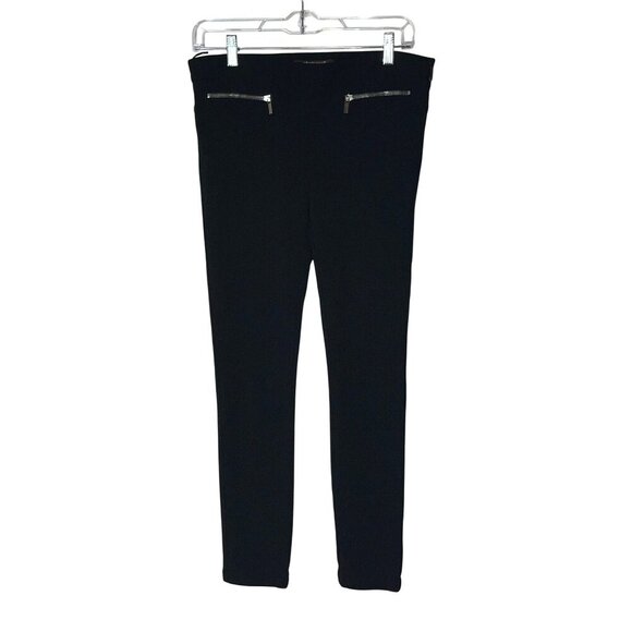 Roberto Cavalli Womens Black Skinny Pants With Zipper Pockets Size 8 - Picture 2 of 12